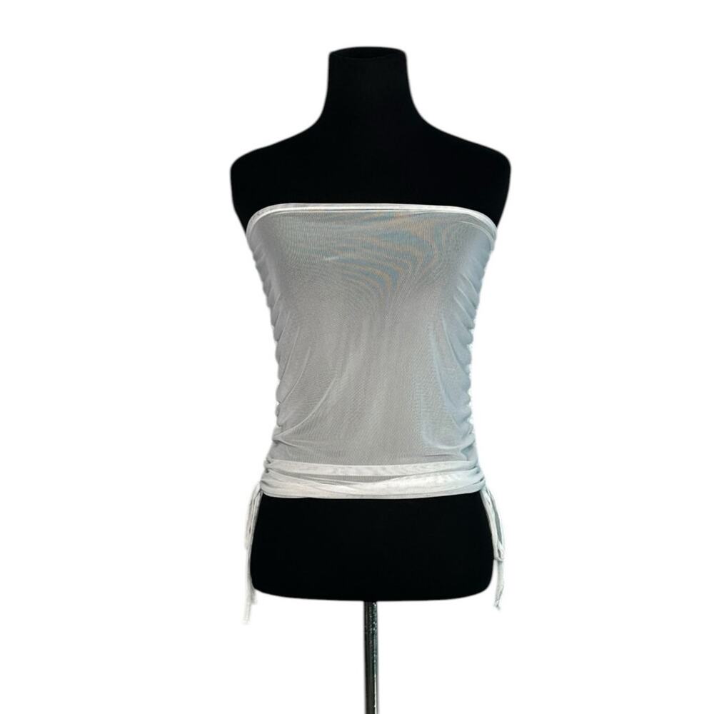 Wild Fable white sheer strapless cover up top size XS